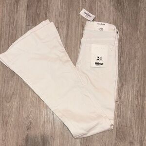 Mica Women's Classic White Wide Leg Jeans